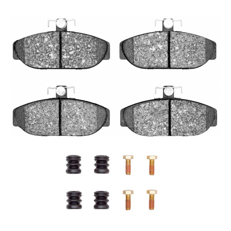 Ceramic Brake Pads & Hardware Kit, 1982-1992 Volvo, Position: Front