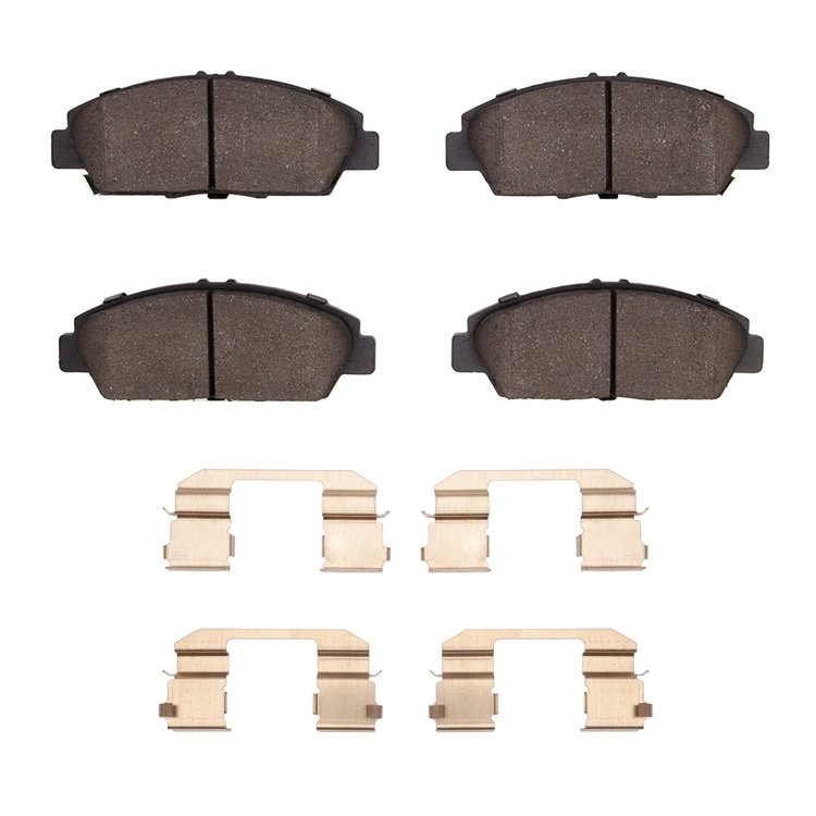 Ceramic Brake Pads & Hardware Kit, 1992-1996 Acura/Honda, Position: Front