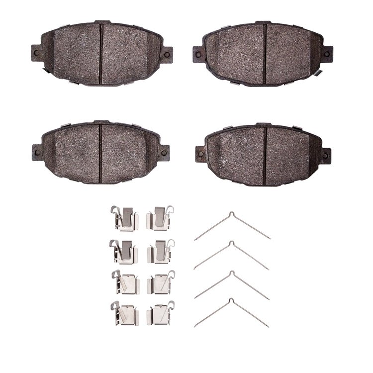 Ceramic Brake Pads & Hardware Kit, 1992-2000 Lexus/Toyota/Scion, Position: Front
