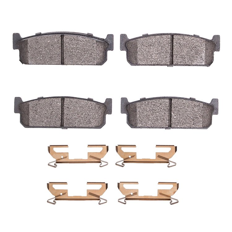 Ceramic Brake Pads & Hardware Kit, 1993-2006 Infiniti/Nissan, Position: Rear