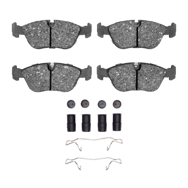 Ceramic Brake Pads & Hardware Kit, 1993-2004 Volvo, Position: Front