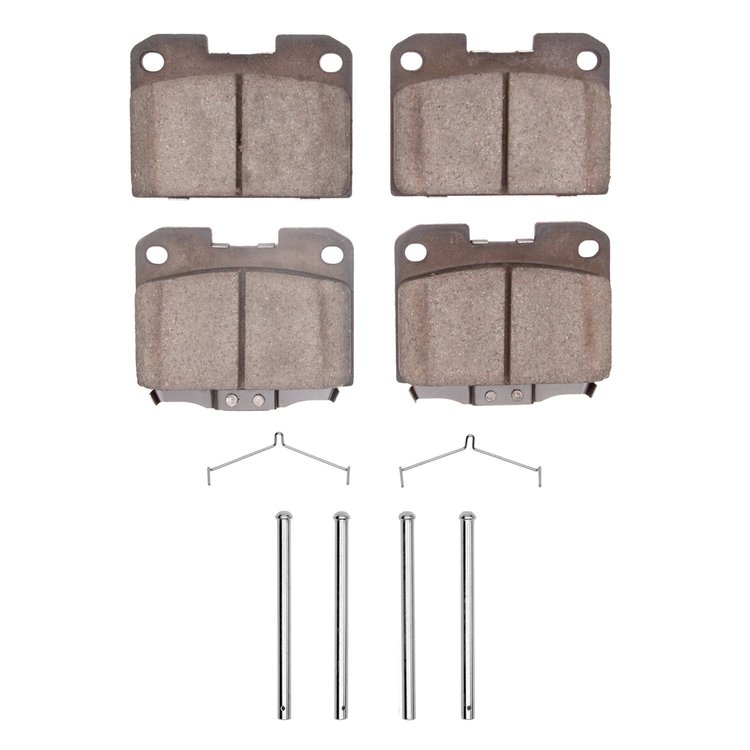 Ceramic Brake Pads & Hardware Kit, 1993-1999 Fits Multiple Makes/Models, Position: Rear