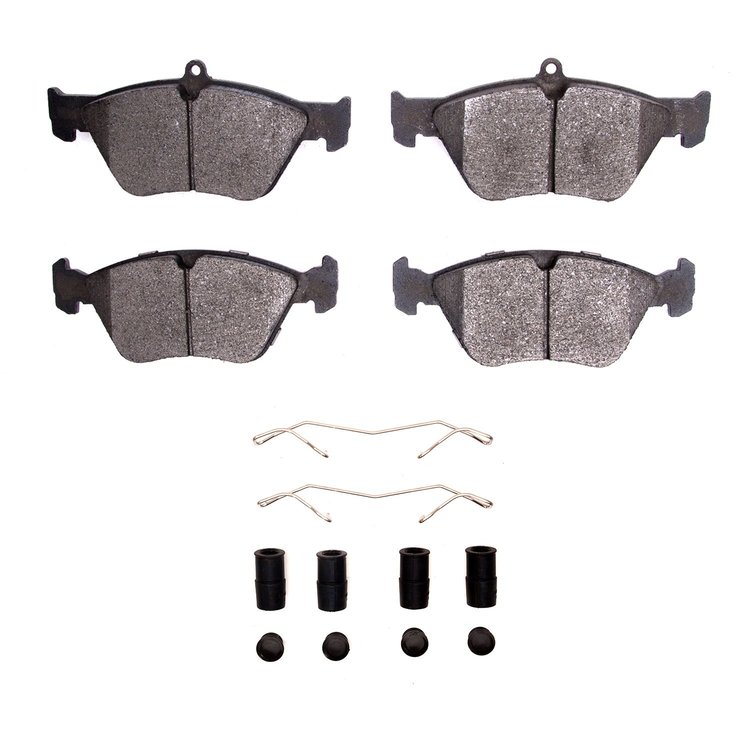 Ceramic Brake Pads & Hardware Kit, 1994-1996 GM, Position: Front