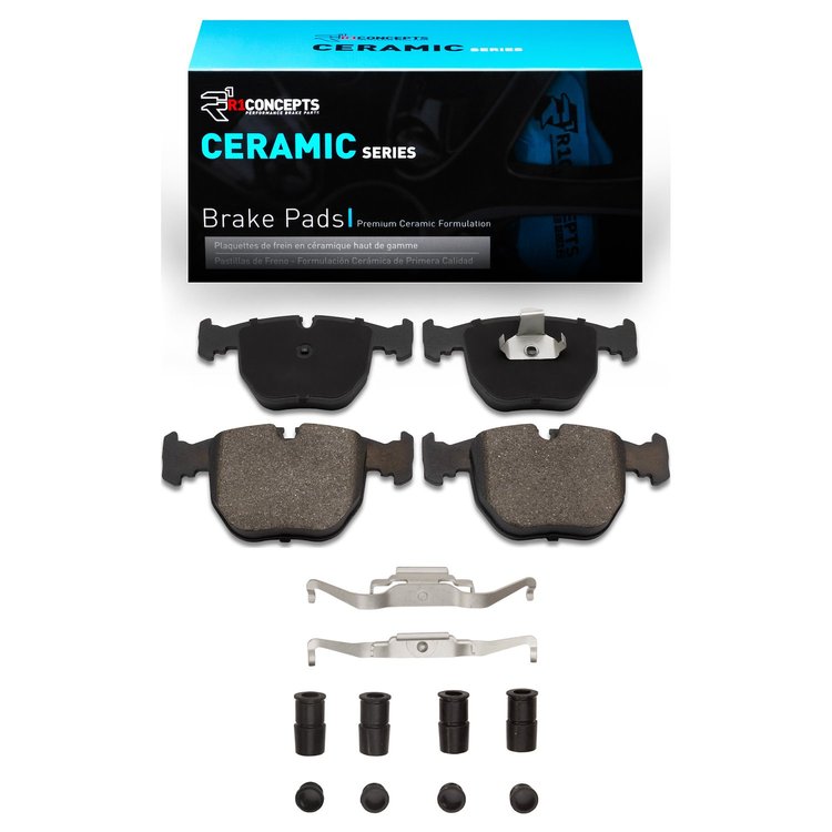 Ceramic Brake Pads & Hardware Kit, 2000-2003 BMW, Position: Front