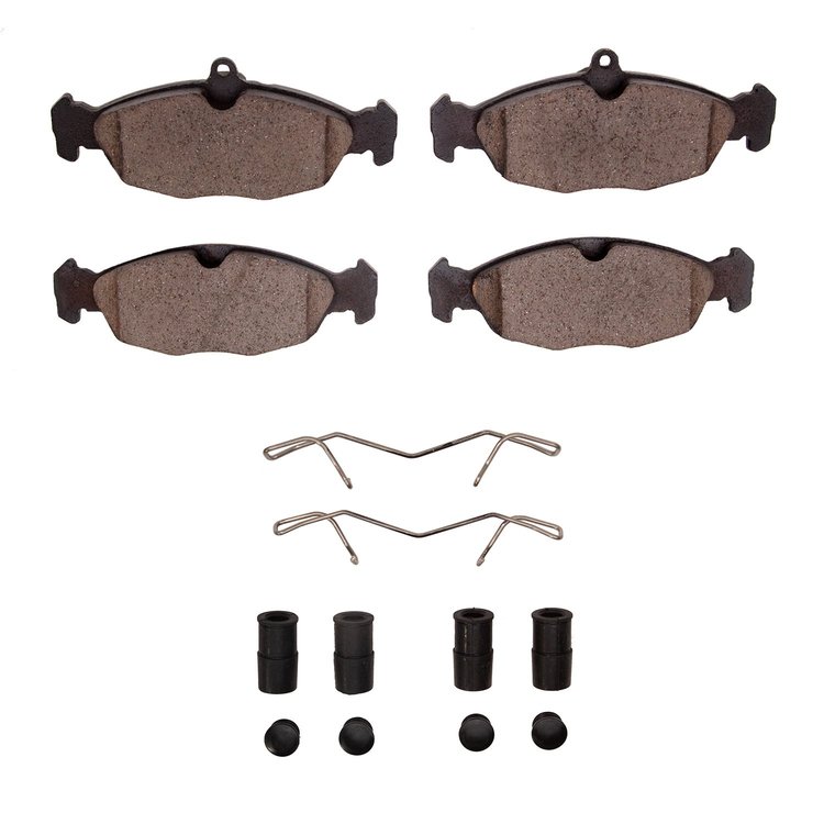 Ceramic Brake Pads & Hardware Kit, 1997-2006 Jaguar, Position: Rear