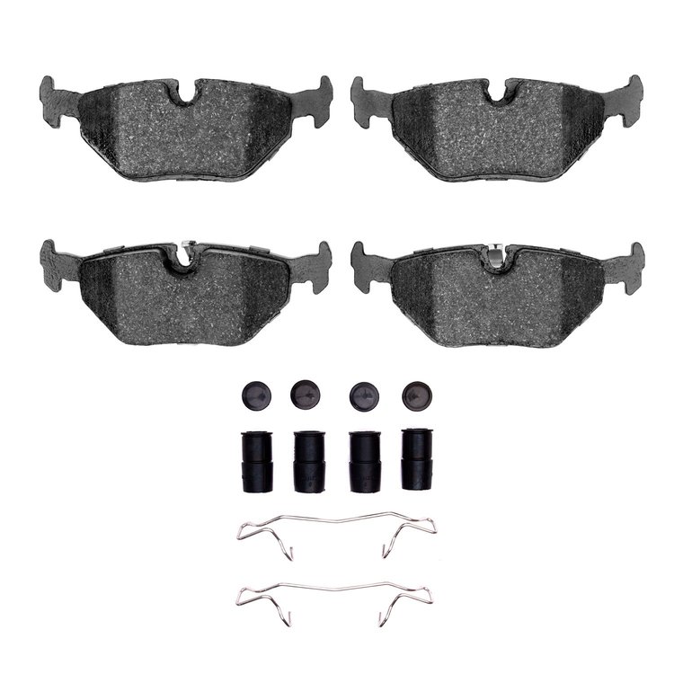 Ceramic Brake Pads & Hardware Kit, 1999-2010 GM, Position: Rear