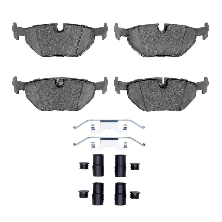 Ceramic Brake Pads & Hardware Kit, 1996-2003 BMW, Position: Rear