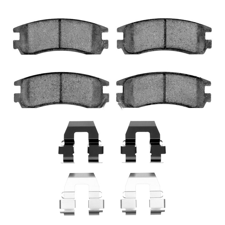 Ceramic Brake Pads & Hardware Kit, 1997-2010 GM, Position: Rear