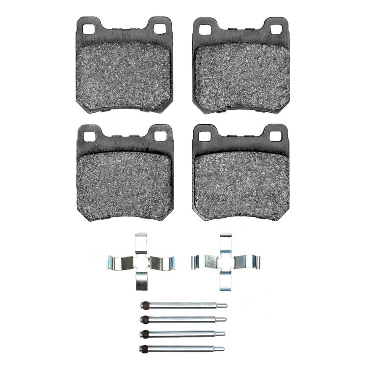 Ceramic Brake Pads & Hardware Kit, 1997-2001 GM, Position: Rear