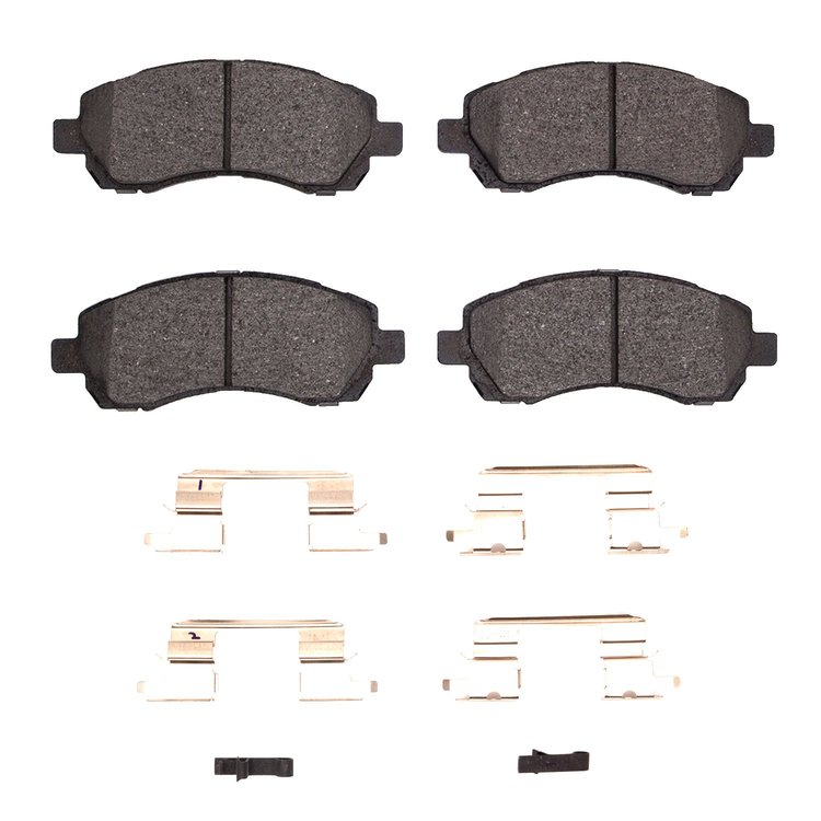 Ceramic Brake Pads & Hardware Kit, 1997-2001 Subaru, Position: Front