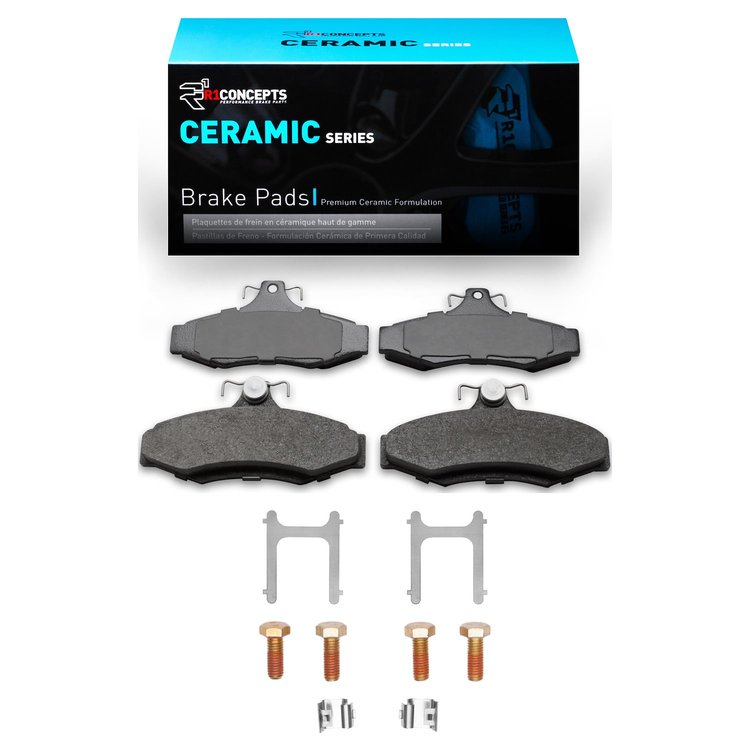 Ceramic Brake Pads & Hardware Kit, 1997-2004 Fits Multiple Makes/Models, Position: Rear