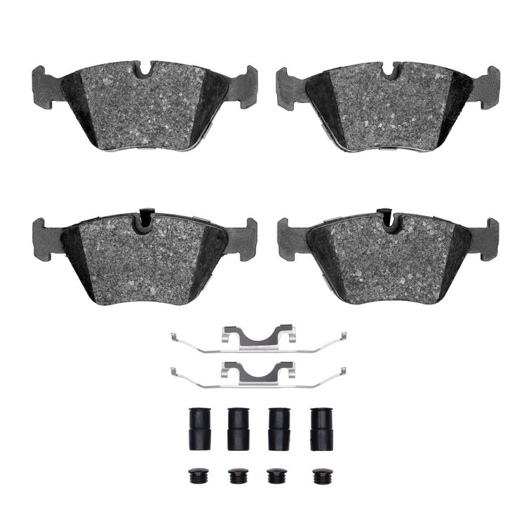 Ceramic Brake Pads & Hardware Kit, 1996-2003 BMW, Position: Front