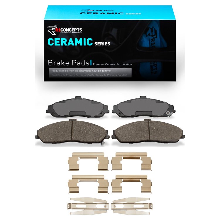 Ceramic Brake Pads & Hardware Kit, 1997-2013 GM, Position: Front