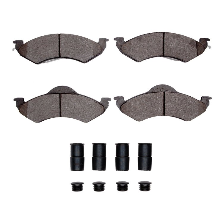 Ceramic Brake Pads & Hardware Kit, 1998-1999 Mopar, Position: Front