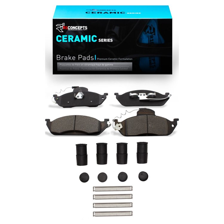 Ceramic Brake Pads & Hardware Kit, 1998-2005 Mercedes-Benz, Position: Front