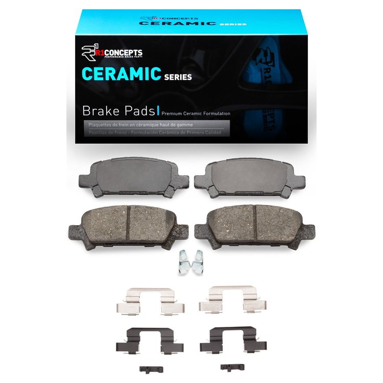 Ceramic Brake Pads & Hardware Kit, 2005-2009 Subaru, Position: Rear