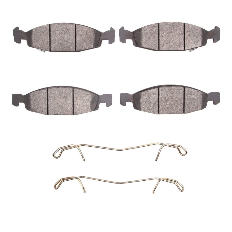 Ceramic Brake Pads & Hardware Kit, 1999-2002 Mopar, Position: Front