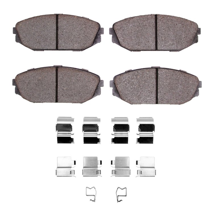 Ceramic Brake Pads & Hardware Kit, 1999-2004 Acura/Honda, Position: Front