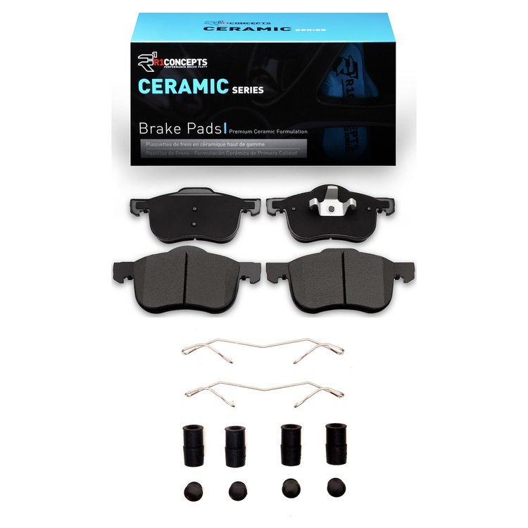Ceramic Brake Pads & Hardware Kit, 1999-2009 Volvo, Position: Front