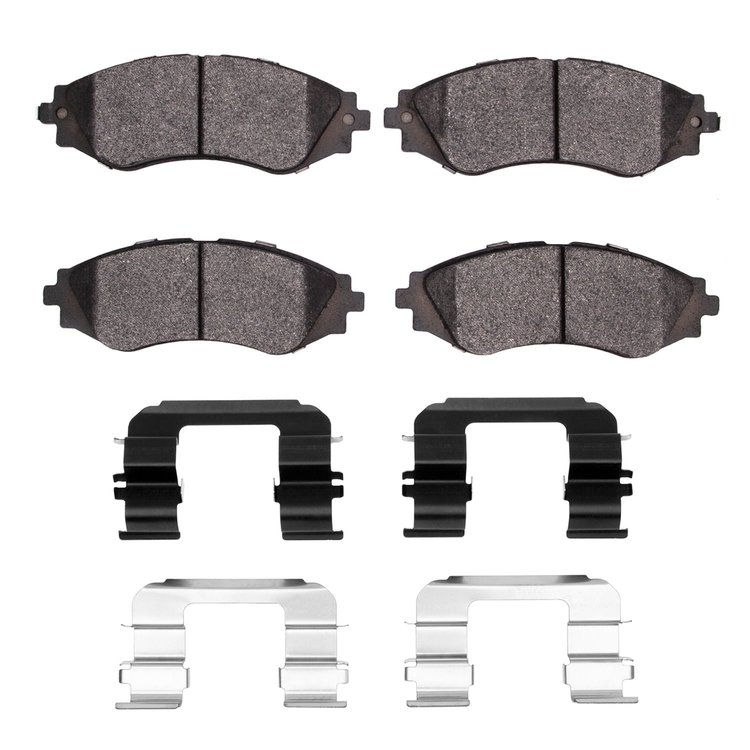 Ceramic Brake Pads & Hardware Kit, 1999-2017 GM, Position: Front
