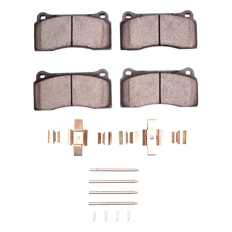 Ceramic Brake Pads & Hardware Kit, 2000-2006 Jaguar, Position: Front