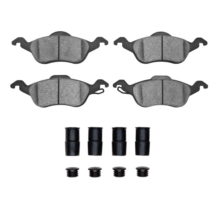 Ceramic Brake Pads & Hardware Kit, 2000-2004 Ford/Lincoln/Mercury/Mazda, Position: Front