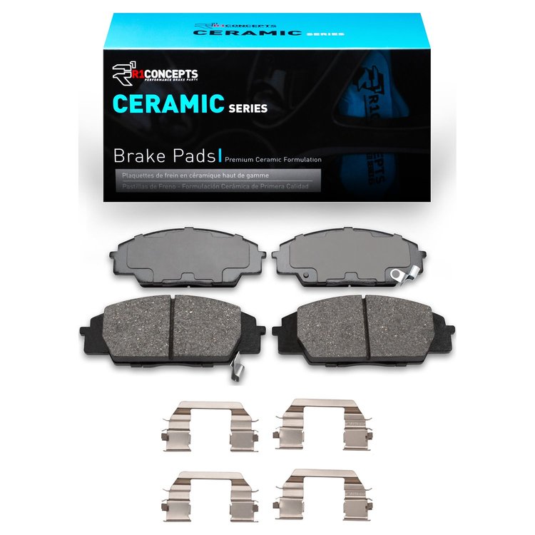 Ceramic Brake Pads & Hardware Kit, 2000-2011 Acura/Honda, Position: Front