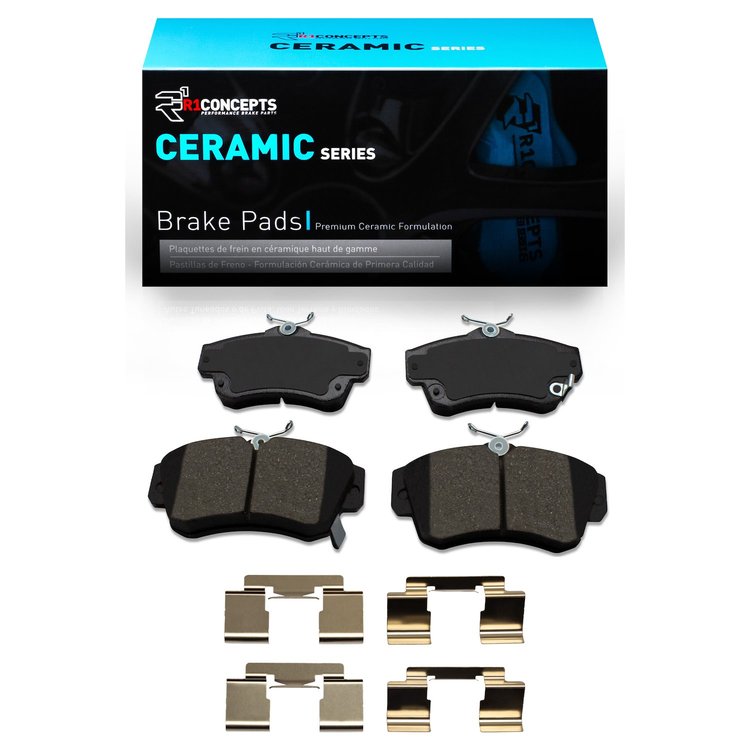Ceramic Brake Pads & Hardware Kit, 2001-2010 Mopar, Position: Front