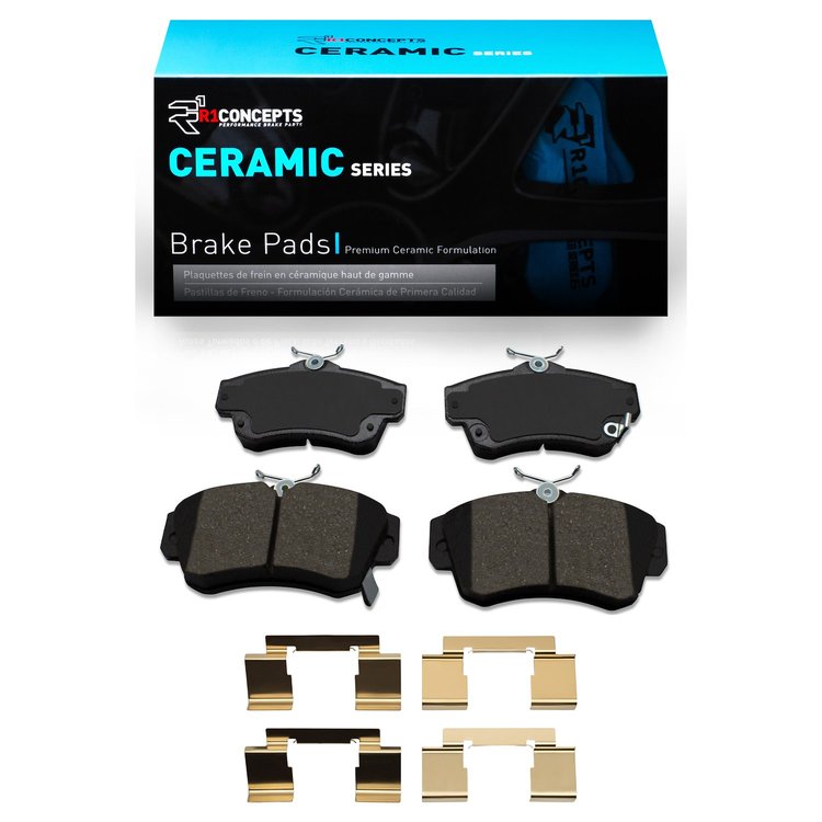 Ceramic Brake Pads & Hardware Kit, 2003-2009 Mopar, Position: Front