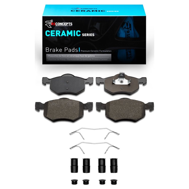 Ceramic Brake Pads & Hardware Kit, 2001-2007 Ford/Lincoln/Mercury/Mazda, Position: Front