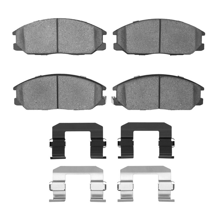 Ceramic Brake Pads & Hardware Kit, 2001-2009 Kia/Hyundai/Genesis, Position: Front