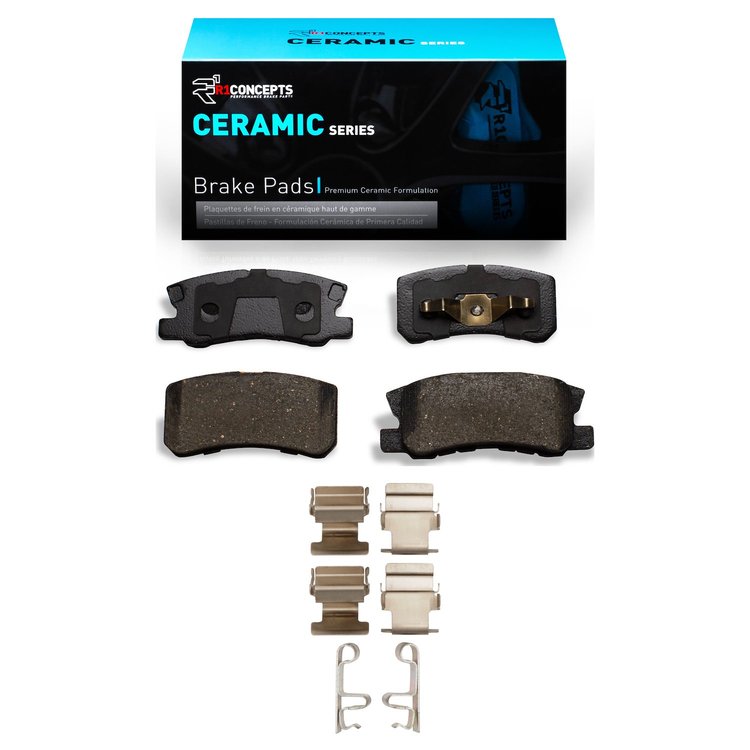 Ceramic Brake Pads & Hardware Kit, 2000-2017 Fits Multiple Makes/Models, Position: Rear