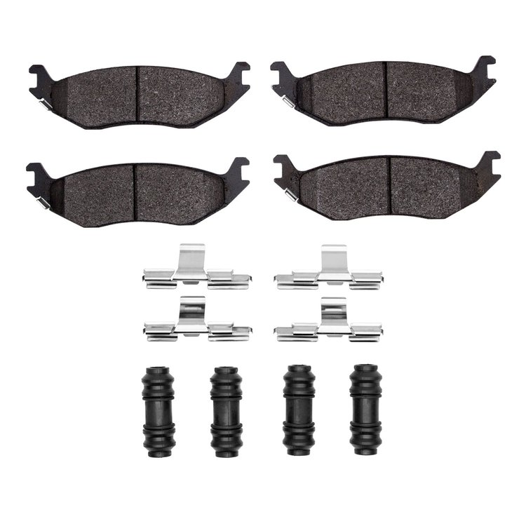 Ceramic Brake Pads & Hardware Kit, Fits Select Mopar, Position: Rear