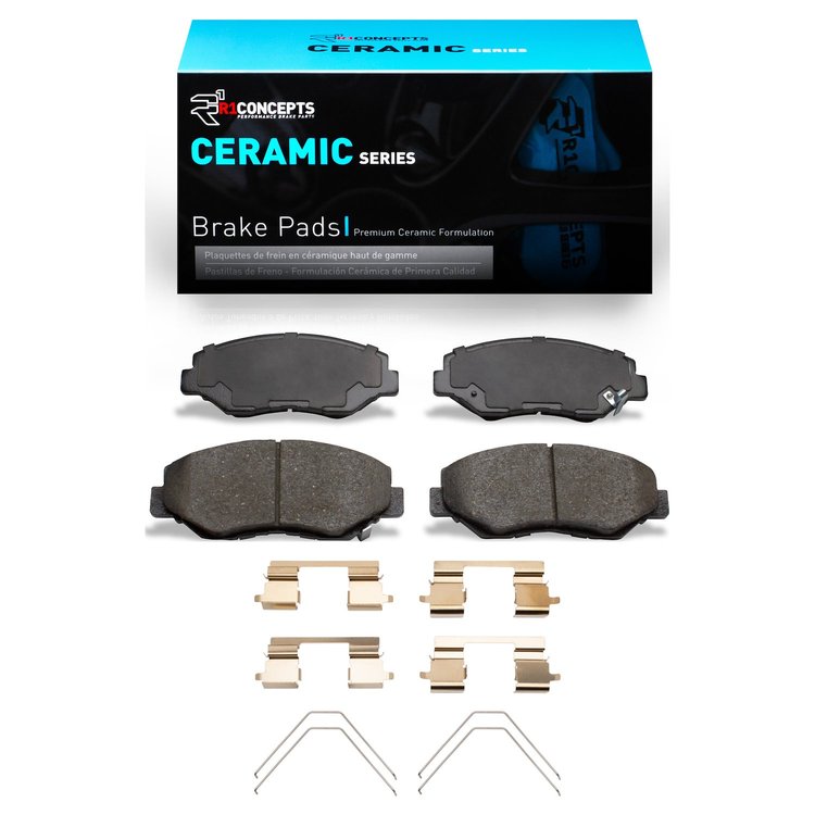 Ceramic Brake Pads & Hardware Kit, 2002-2021 Acura/Honda, Position: Front