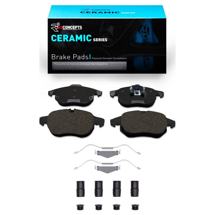 Ceramic Brake Pads & Hardware Kit, 2003-2005 GM, Position: Front