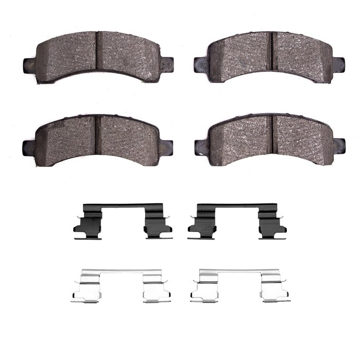 Ceramic Brake Pads & Hardware Kit, 2003-2020 GM, Position: Rear