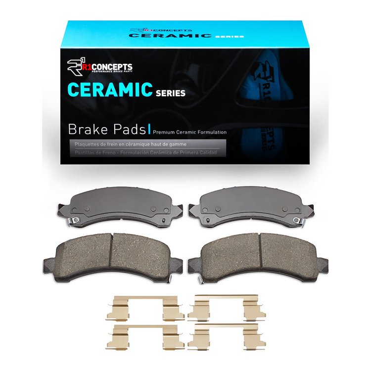 Ceramic Brake Pads & Hardware Kit, 2002-2014 GM, Position: Rear