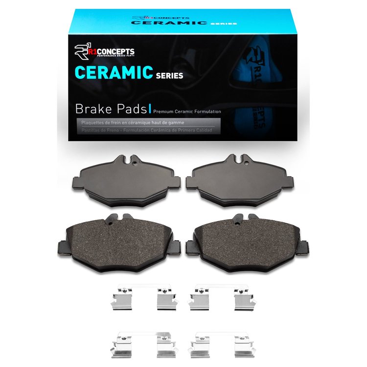 Ceramic Brake Pads & Hardware Kit, 2003-2009 Mercedes-Benz, Position: Front