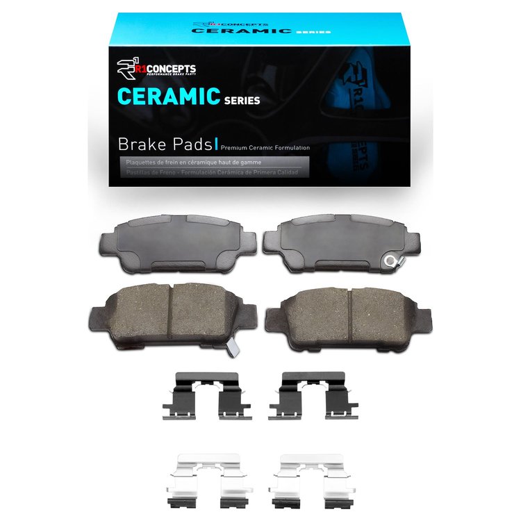 Ceramic Brake Pads & Hardware Kit, 2004-2010 Lexus/Toyota/Scion, Position: Rear
