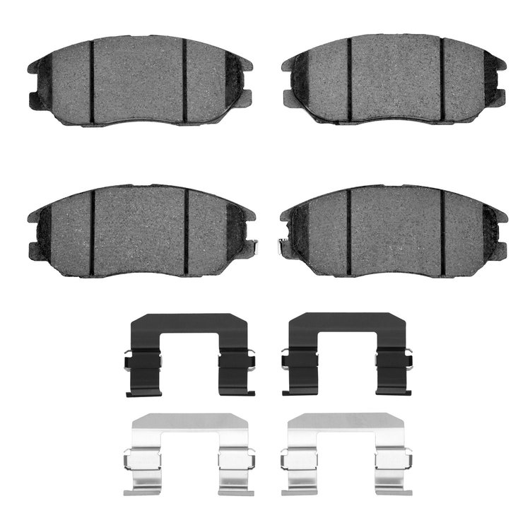 Ceramic Brake Pads & Hardware Kit, 2004-2006 Kia/Hyundai/Genesis, Position: Front