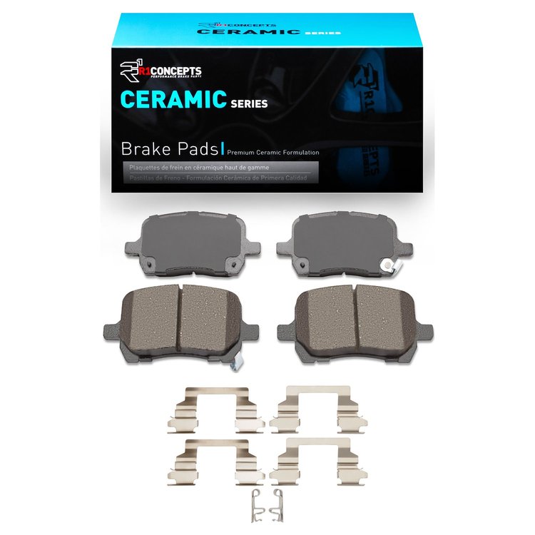 Ceramic Brake Pads & Hardware Kit, 2004-2012 GM, Position: Front