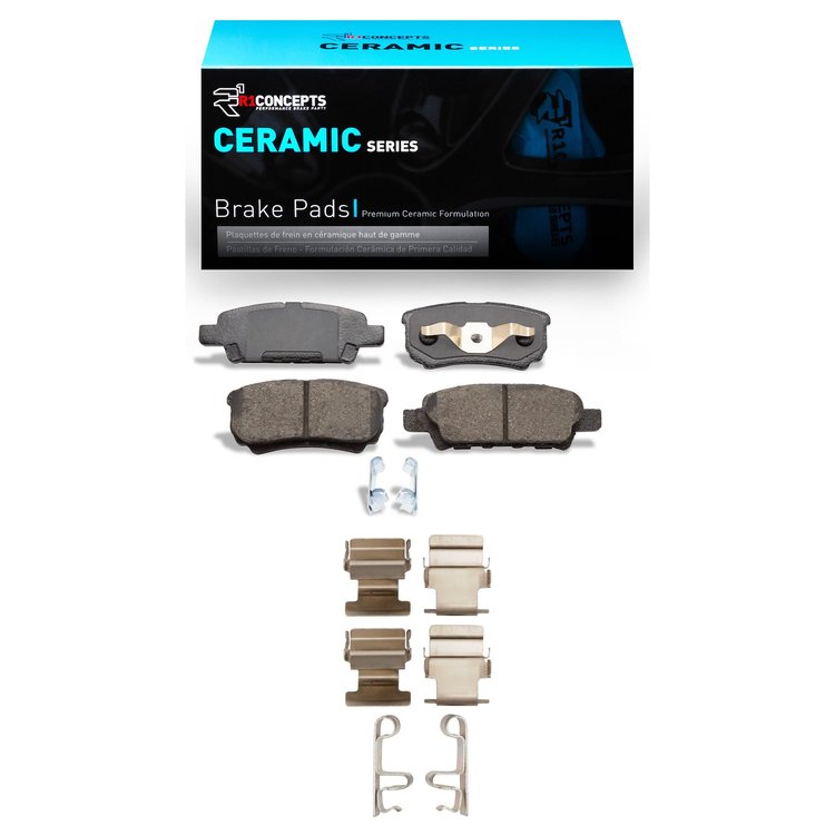 Ceramic Brake Pads & Hardware Kit, 2004-2017 Fits Multiple Makes/Models, Position: Rear
