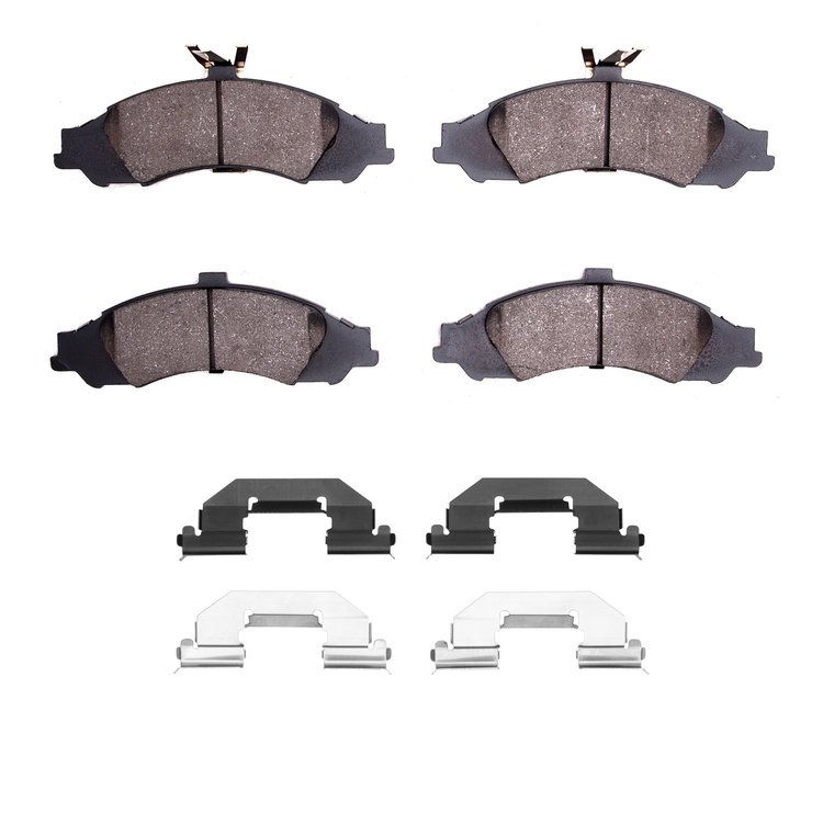 Ceramic Brake Pads & Hardware Kit, 2004-2004 GM, Position: Front