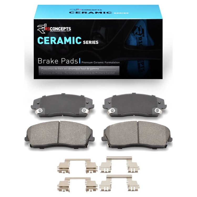 Ceramic Brake Pads & Hardware Kit, Fits Select Mopar, Position: Front