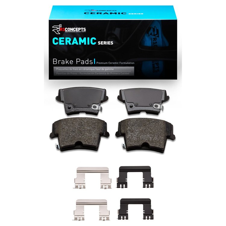 Ceramic Brake Pads & Hardware Kit, 2006-2014 Mopar, Position: Rear