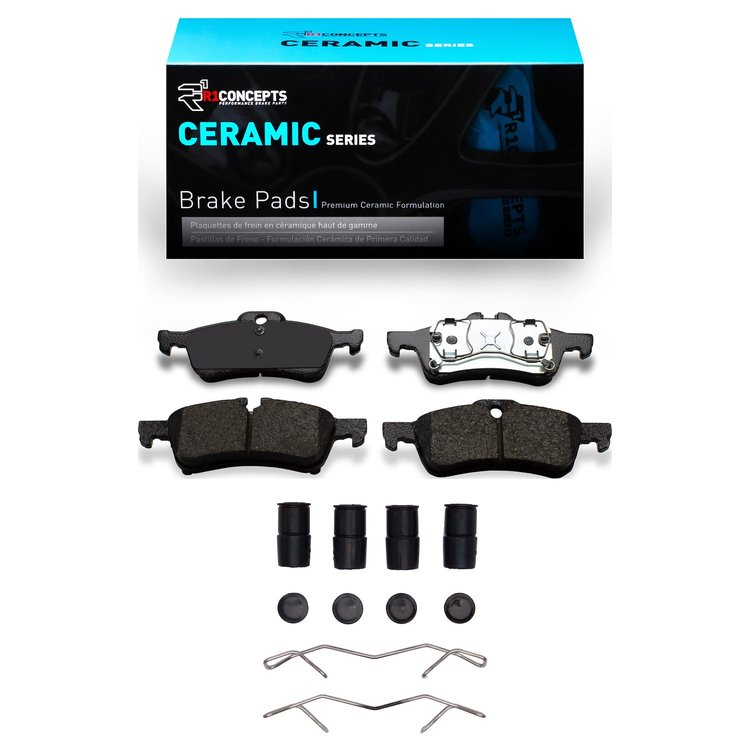 Ceramic Brake Pads & Hardware Kit, 2002-2008 Mini, Position: Rear