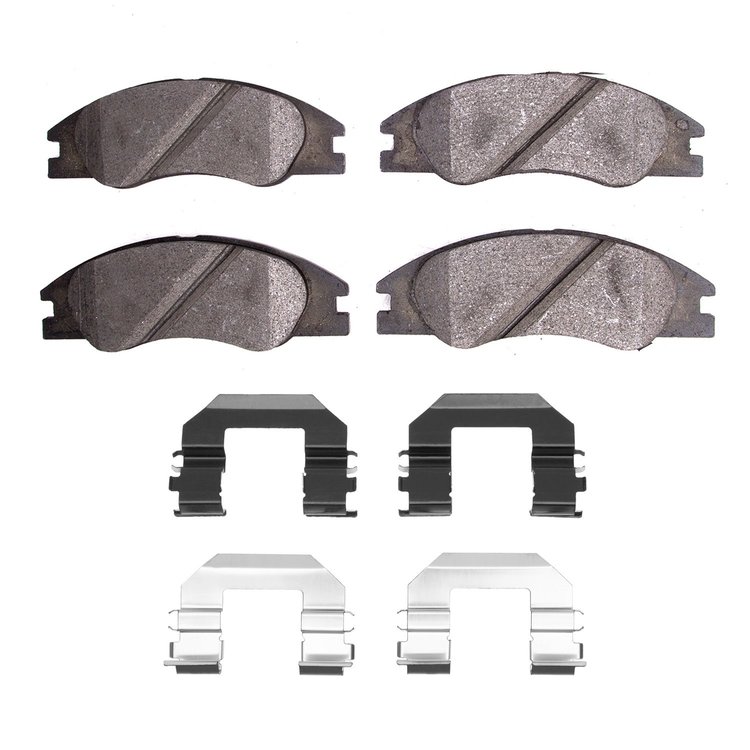 Ceramic Brake Pads & Hardware Kit, 2004-2009 Kia/Hyundai/Genesis, Position: Front