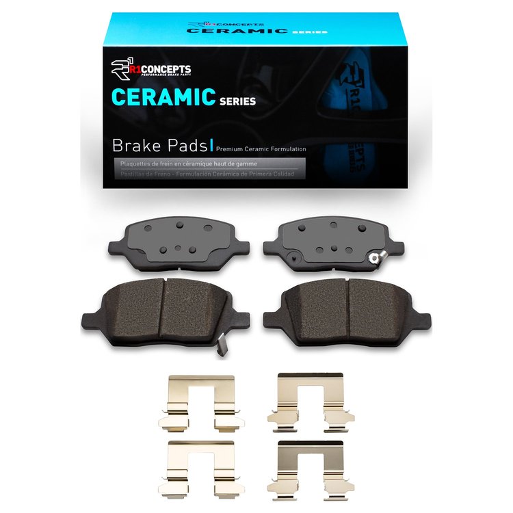 Ceramic Brake Pads & Hardware Kit, 2005-2015 GM, Position: Rear