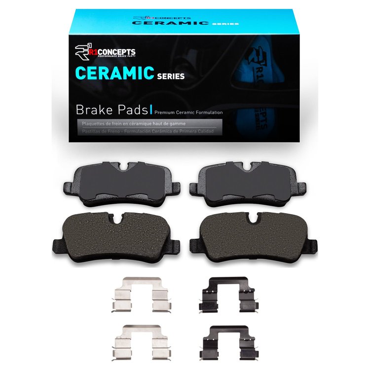 Ceramic Brake Pads & Hardware Kit, 2005-2016 Land Rover, Position: Rear