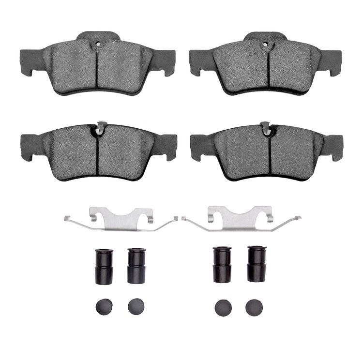 Ceramic Brake Pads & Hardware Kit, 2005-2018 Mercedes-Benz, Position: Rear